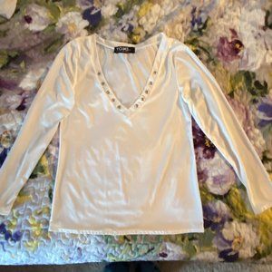 Yoins Online Inspirations White Top Sm.